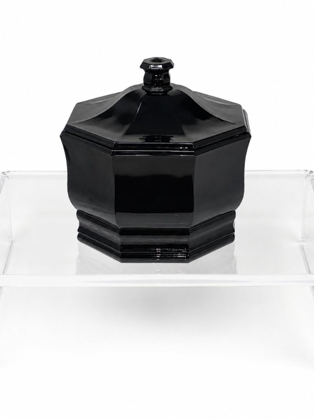 Black Octagonal Decorative Jar - Picture 8 of 8